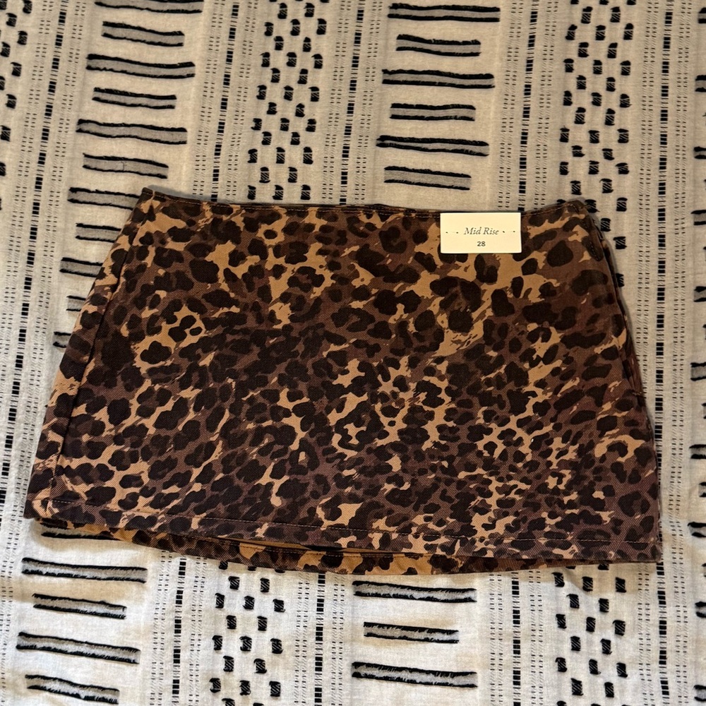 Mid Rise Denim Mini Skort - Picture 2 of 4